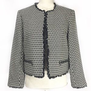 TopShop Black & Ecru Bolero Jacket Sz 10 NWT